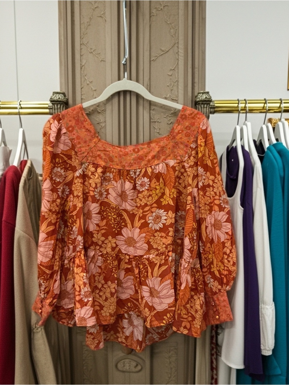 American Eagle Floral Boho Blouse Medium, Excellent condition